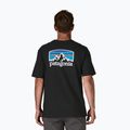 Pánske trekingové tričko Patagonia P-6 Logo Responsibili-Tee black 3