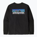 Pánske trekingové tričko s dlhým rukávom Patagonia P-6 Logo Responsibili black 5