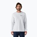 Pánske tričko Patagonia P-6 Logo Responsibili Longsleeve white