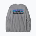 Pánske tričko longsleeve Patagonia P-6 Logo Responsibili gravel heather 4