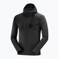 Pánska fleecová mikina Salomon Outline FZ Hoodie čierna LC13683