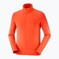 Pánska fleecová mikina Salomon Outrack Full Zip Mid oranžová LC17116