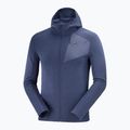 Pánska fleecová mikina Salomon Outline FZ Hoodie tmavomodrá LC17121