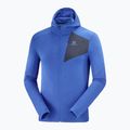 Pánska fleecová mikina Salomon Outline FZ Hoodie modrá LC17879