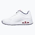 Dámske topánky SKECHERS Uno Stand On Air white durabuck/navy/red trim/mesh 3