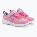SKECHERS Go Run 600 Shimmer Speeder detská tréningová obuv light pink/multi 4