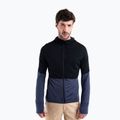 Pánska trekingová bunda Icebreaker Merino 200 Realfleece™ Descender black/graphite/cb