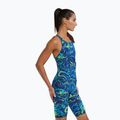 Dámske jednodielne plavky TYR Thresher Open Back Hyperblitz blue/green 4