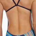 Dámske jednodielne plavky TYR Durafast Elite Riptidal Cutoutfit teal/orange 7