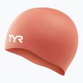 Plavecká čiapka TYR Wrinkle Free Silicone coral/white