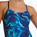 Dámske jednodielne plavky Tyr Durafast Elite Waveform Cutoutfit blue/green 5