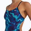 Dámske jednodielne plavky Tyr Durafast Elite Waveform Cutoutfit blue/green 7