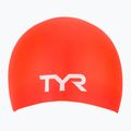 Plavecká čiapka TYR Long Hair Wrinkle Free Silicone bright red