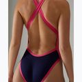 Dámske jednodielne plavky TYR Durafast Elite Wide Strap Openbackfit navy/pink 6