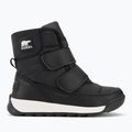 Sorel Whitney II Strap WP juniorské snehové topánky black/sea salt 2