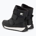 Sorel Whitney II Strap WP juniorské snehové topánky black/sea salt 3