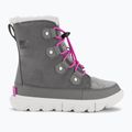 Sorel Sorel Explorer Lace quarry/bright lavender juniorské snehové topánky 2