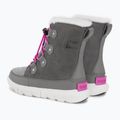 Sorel Sorel Explorer Lace quarry/bright lavender juniorské snehové topánky 3