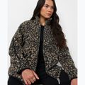 Dámska mikina Sweaty Betty Plush Contrast Zip Up Fleece brown ink leopard print 4