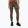 Dámske tréningové legíny Sweaty Betty Power Piping Workout 7/8 brown ink leopard print