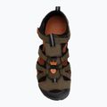 Juniorské sandále KEEN Seacamp II CNX dark olive/gold flame 5