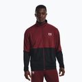 Under Armour Pique Track pánska tréningová mikina čierna a bordová 1366202