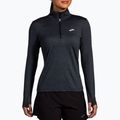 Dámske bežecké tričko Brooks Dash 1/2 Zip 2.0 htr black