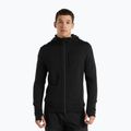 Pánska trekingová mikina Icebreaker Quantum III LS Zip Hood black IB0A59JX0011