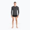 Pánske termo tričko longsleeve icebreaker Merino 150 Anatomica Crewe jet heather 2