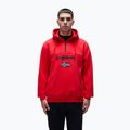 Pánska mikina Napapijri Burgee Half Zip Hooded 2.0 red goji