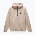 Pánska mikina Napapijri B-Badge Half Zip Hooded beige rocky 5