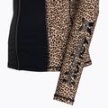 Longsleeve na plávanie dámsky Hurley Leopard Zip Front brown sugar 3