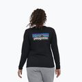 Dámske tričko longsleeve Patagonia P-6 Logo Responsibili-Tee black 2
