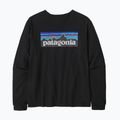 Dámske tričko longsleeve Patagonia P-6 Logo Responsibili-Tee black 4