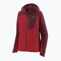 Dámska softshellová bunda Patagonia R1 CrossStrata Hoody touring červená 9