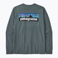 Pánske trekingové tričko s dlhým rukávom Patagonia P-6 Logo Responsibili nouveau green 5