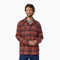 Pánska košeľa Patagonia Organic Cotton MW Fjord Flannel ice caps/burl red