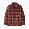 Pánska košeľa Patagonia Organic Cotton MW Fjord Flannel ice caps/burl red 4