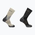 Salomon X Ultra Access Crew 2 páry ebony/rainy day trekkingové ponožky 6