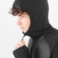Pánska hybridná bunda Salomon Elixir Hybrid Hoodie Insulated deep black 3