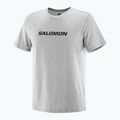 Pánske tričko Salomon Logo Performance heather grey 3