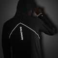 Pánska bežecká mikina Salomon Sense Aero Hybrid Half Zip Hooded deep black 6