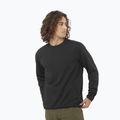 Pánska trekingová mikina Salomon Motomesh Crewneck deep black