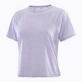Dámske bežecké tričko Salomon SHAKEout Air Crop SS Tee cosmic sky 3