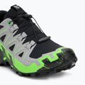 Pánske bežecké topánky Salomon Speedcross 6 GTX black/alloy/green gecko 7