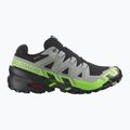 Pánske bežecké topánky Salomon Speedcross 6 GTX black/alloy/green gecko 2