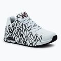 Dámske topánky SKECHERS JGoldcrown Uno Spread The Love white/black/gray