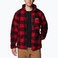 Pánska fleecová mikina  Columbia Winter Pass Printed Fleece mountain red check 3