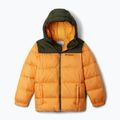 Detská zateplená bunda Columbia Puffect Hooded Sunstone/greenscape