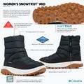 Dámske snehule Columbia Snowtrot Mid black/sea salt 10
